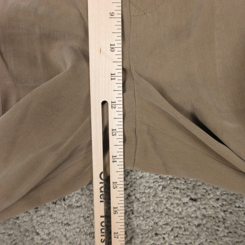 Tommy Bahama Pants Mens 36x30 Brown‎ Silk Rayon Pleated Trousers Straight